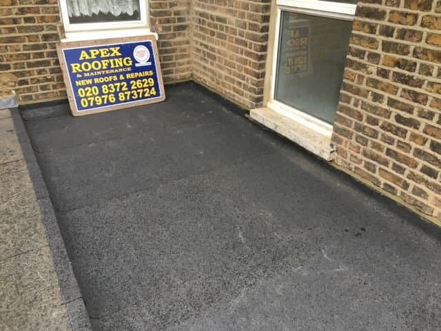 Roofing sign on-site during completion checks